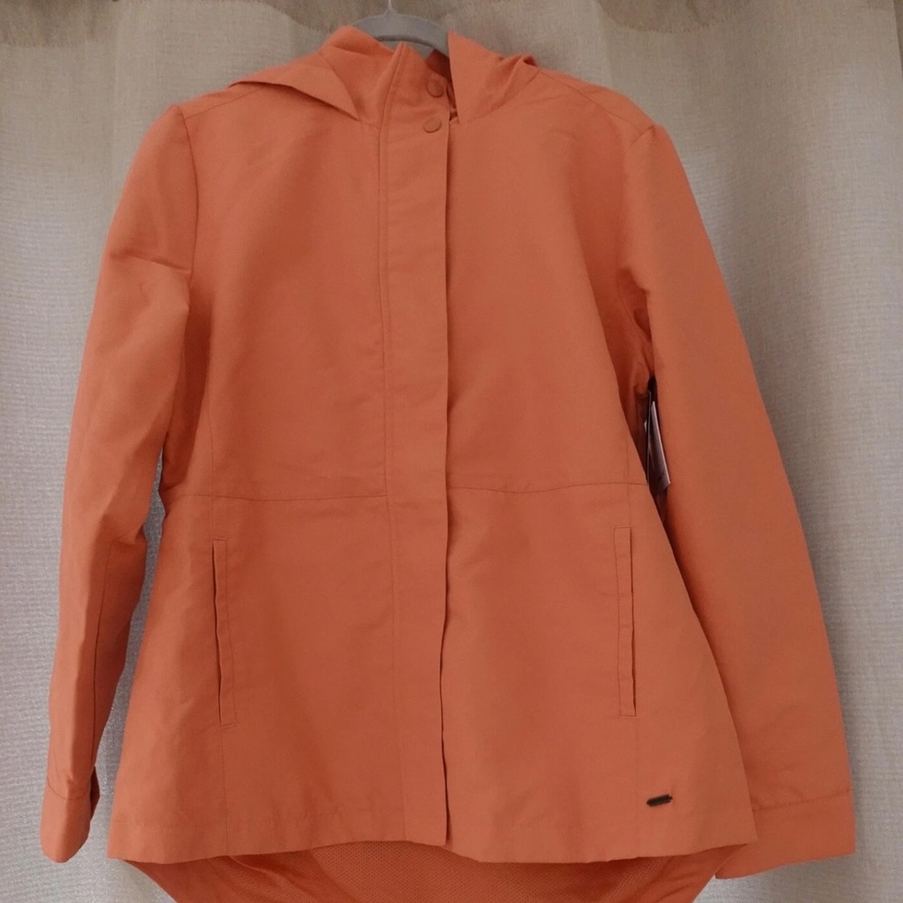 O'Neill Orange Utility Jacket with High Collar Rain Jacket New With Tags